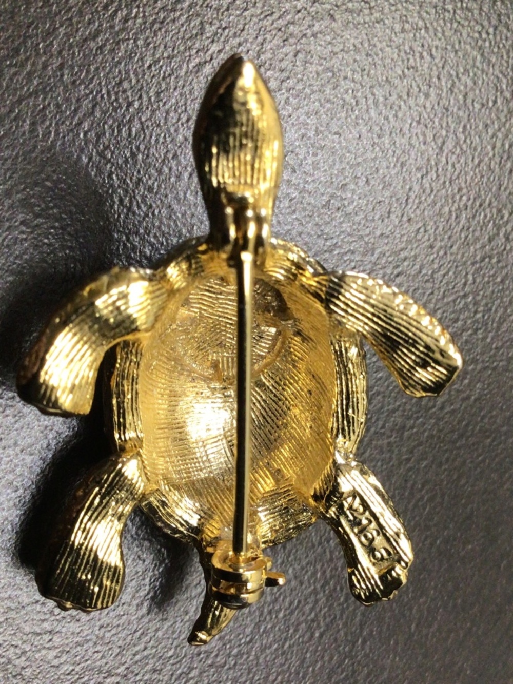 Vintage Sphinx “Jewels Of India” Turtle Brooch Pin With Multicolor Cabochons - Picture 9 of 13